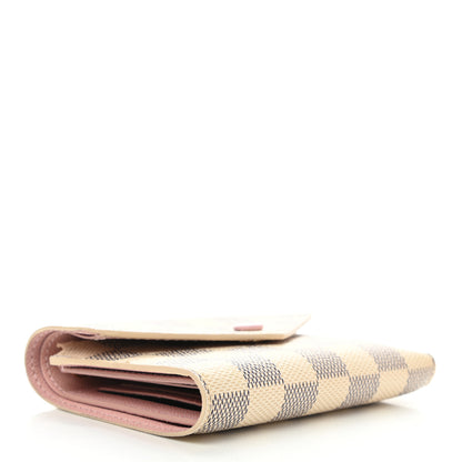 Louis Vuitton Damier Azur Victorine Wallet Rose Ballerine 4 of 8