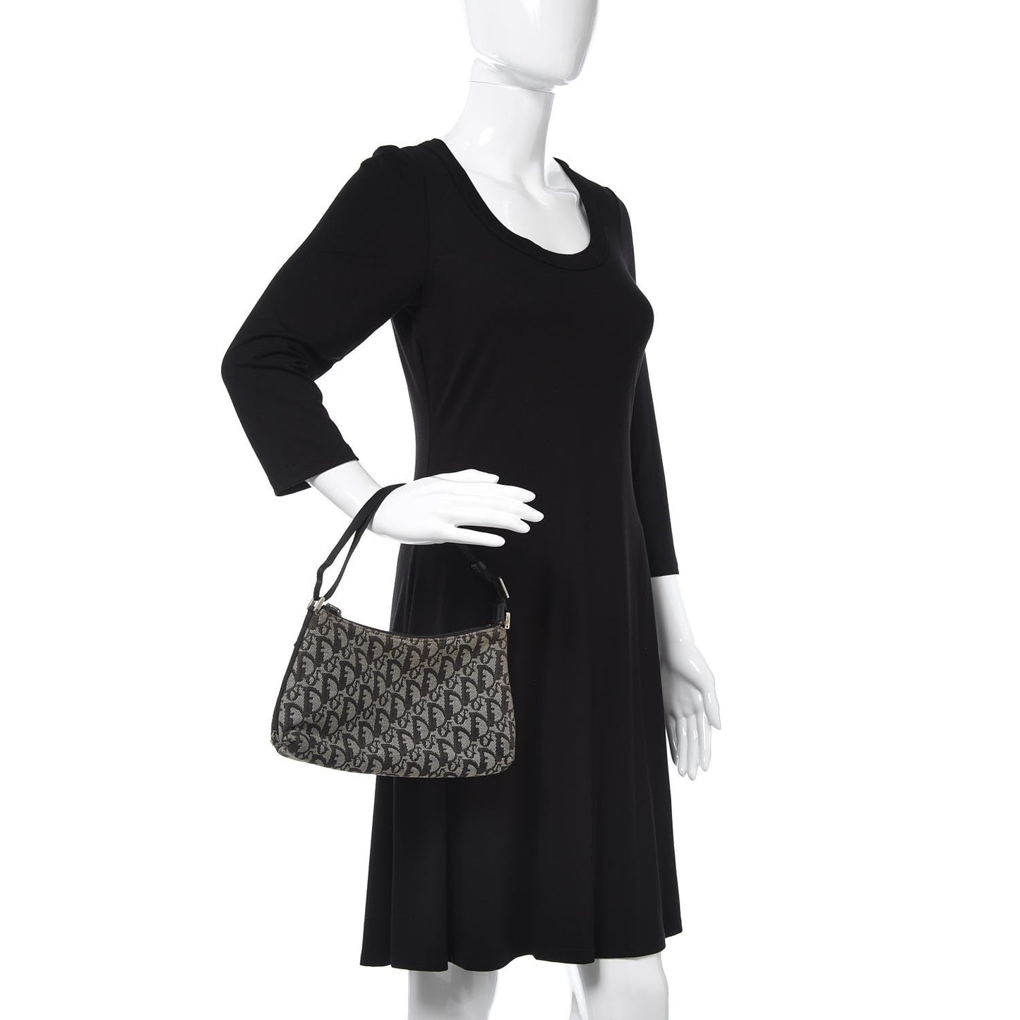 Monogram Shoulder Bag Pochette Black