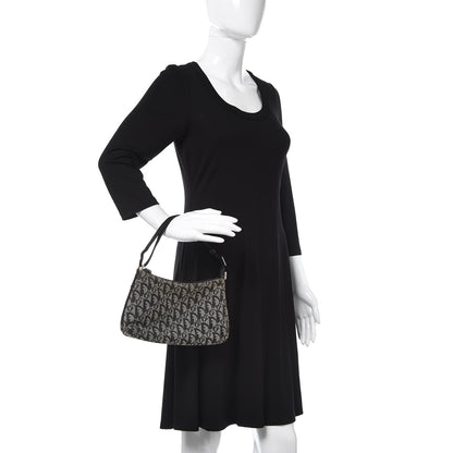 Christian Dior Monogram Shoulder Bag Pochette Black 2 of 8