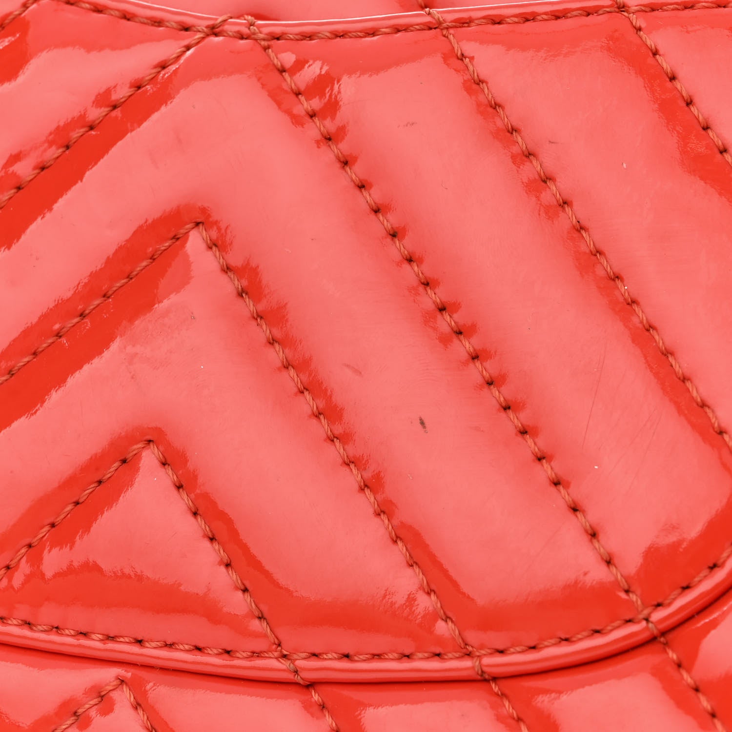 Chanel Patent Chevron Quilted Medium Single Flap Red 14 of 17
