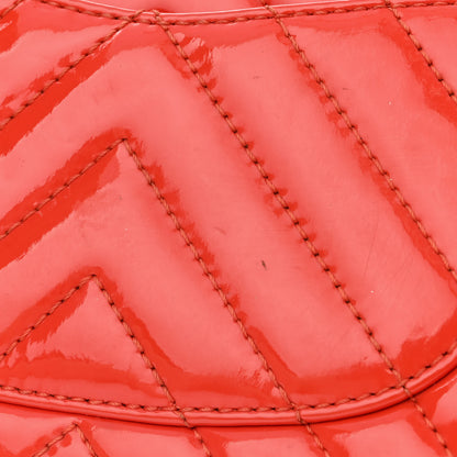 Chanel Patent Chevron Quilted Medium Single Flap Red 14 of 17