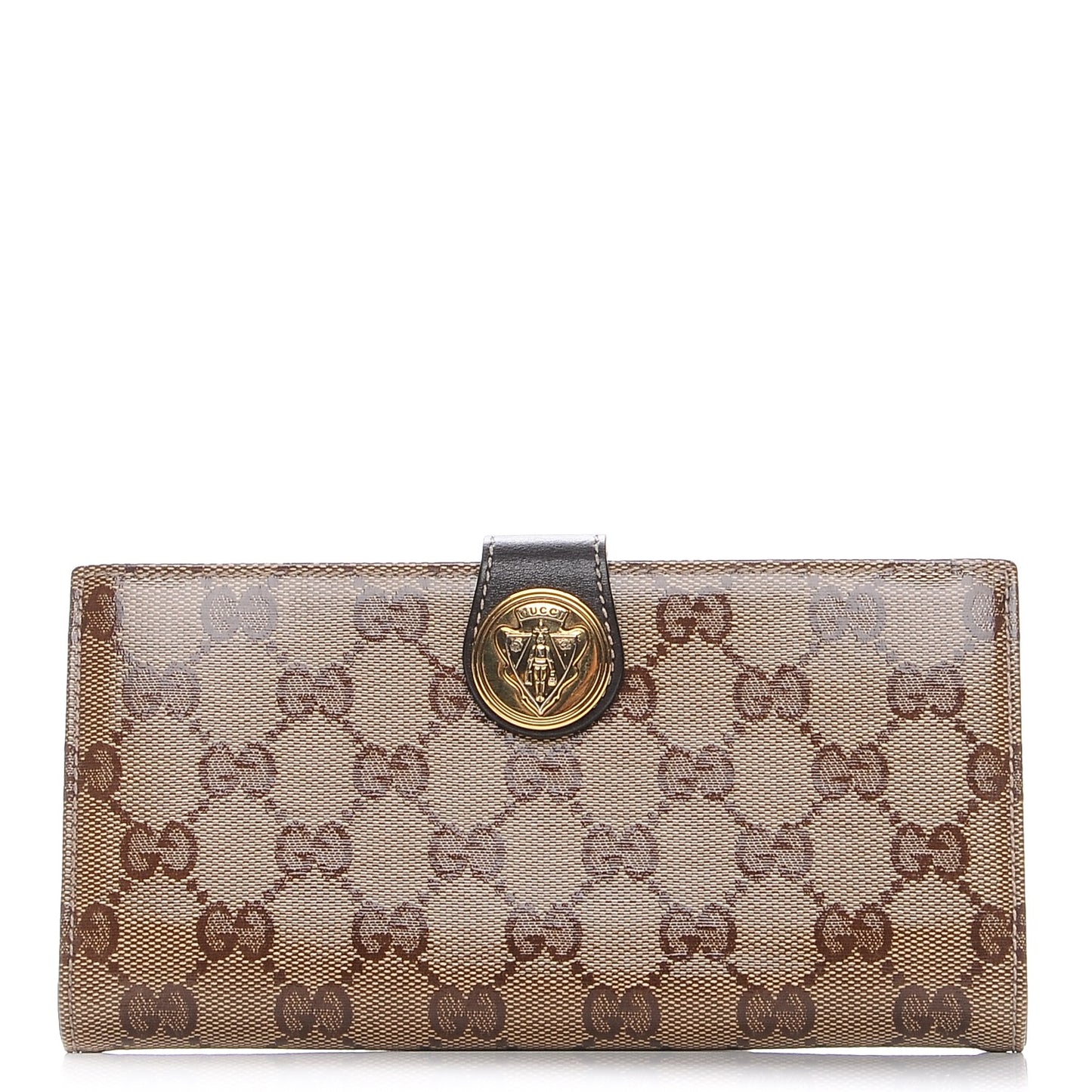 Crystal Monogram Hysteria Continental Wallet Brown