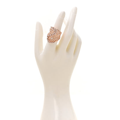 Parker & West by FASHIONPHILE 18K Rose Gold Diamond 1.33ctw Flower Mesh Ring 54 7 2 of 4