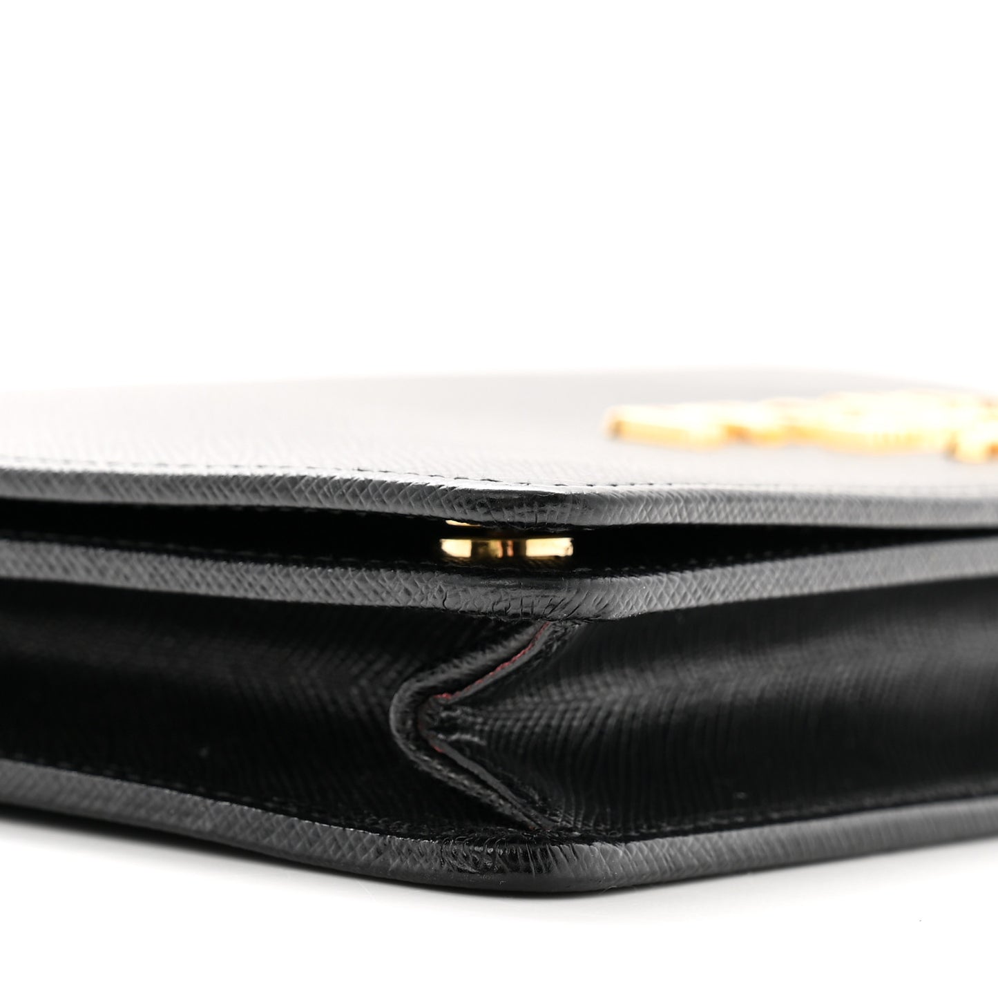 Saffiano Lux Mini Crossbody Bag Black