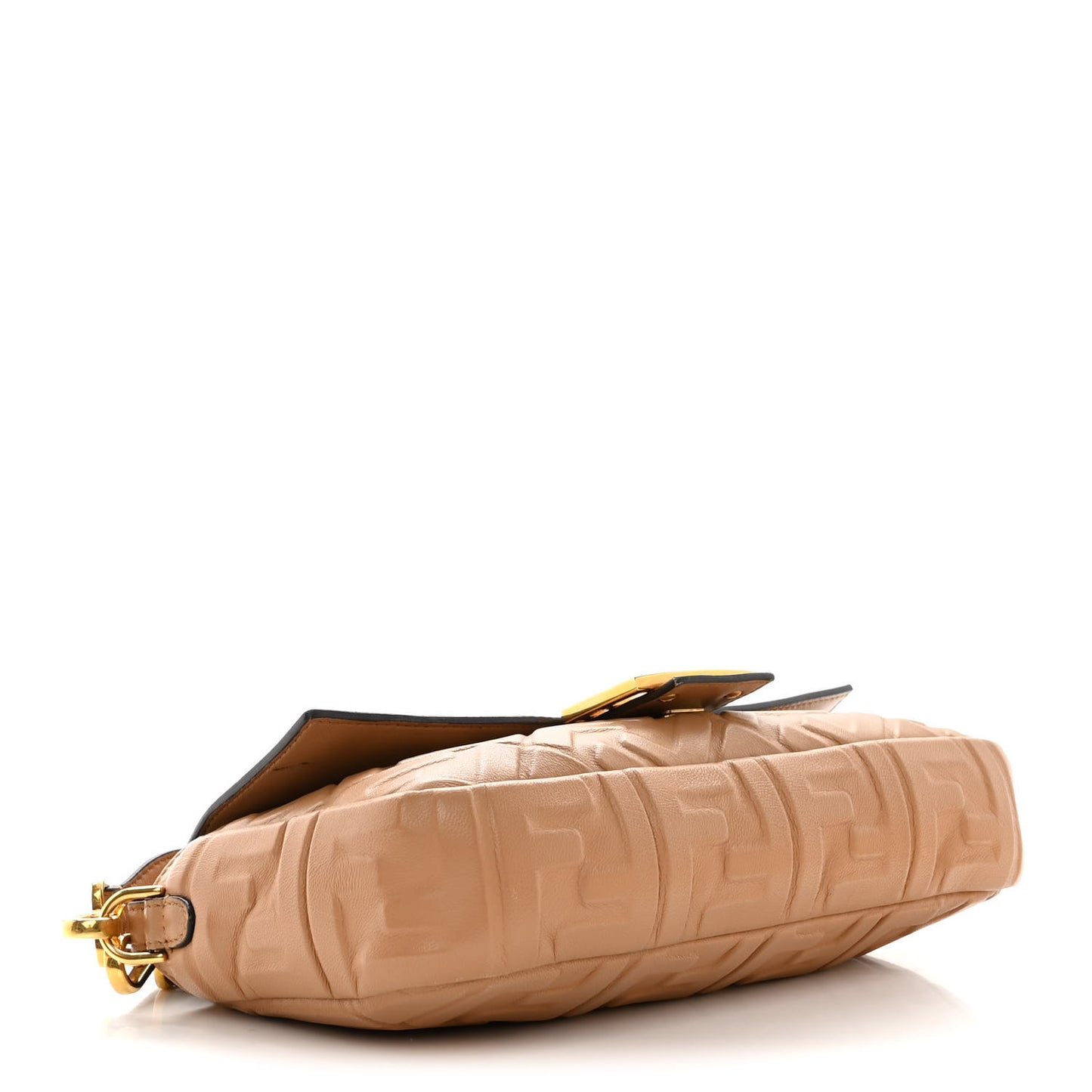 Nappa FF 1974 Embossed Baguette Miele Scuro