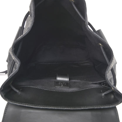 Gucci Soft GG Supreme Monogram Appia Calfskin Web Double Buckle Backpack Black 5 of 10