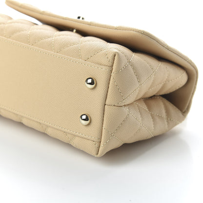 Chanel Caviar Lizard Quilted Mini Coco Handle Flap Beige 7 of 11