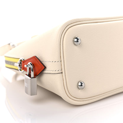 Hermes Epsom Tri-Color 1923 Bolide 25 Nata Terre Battue Jaune Citron 7 of 9