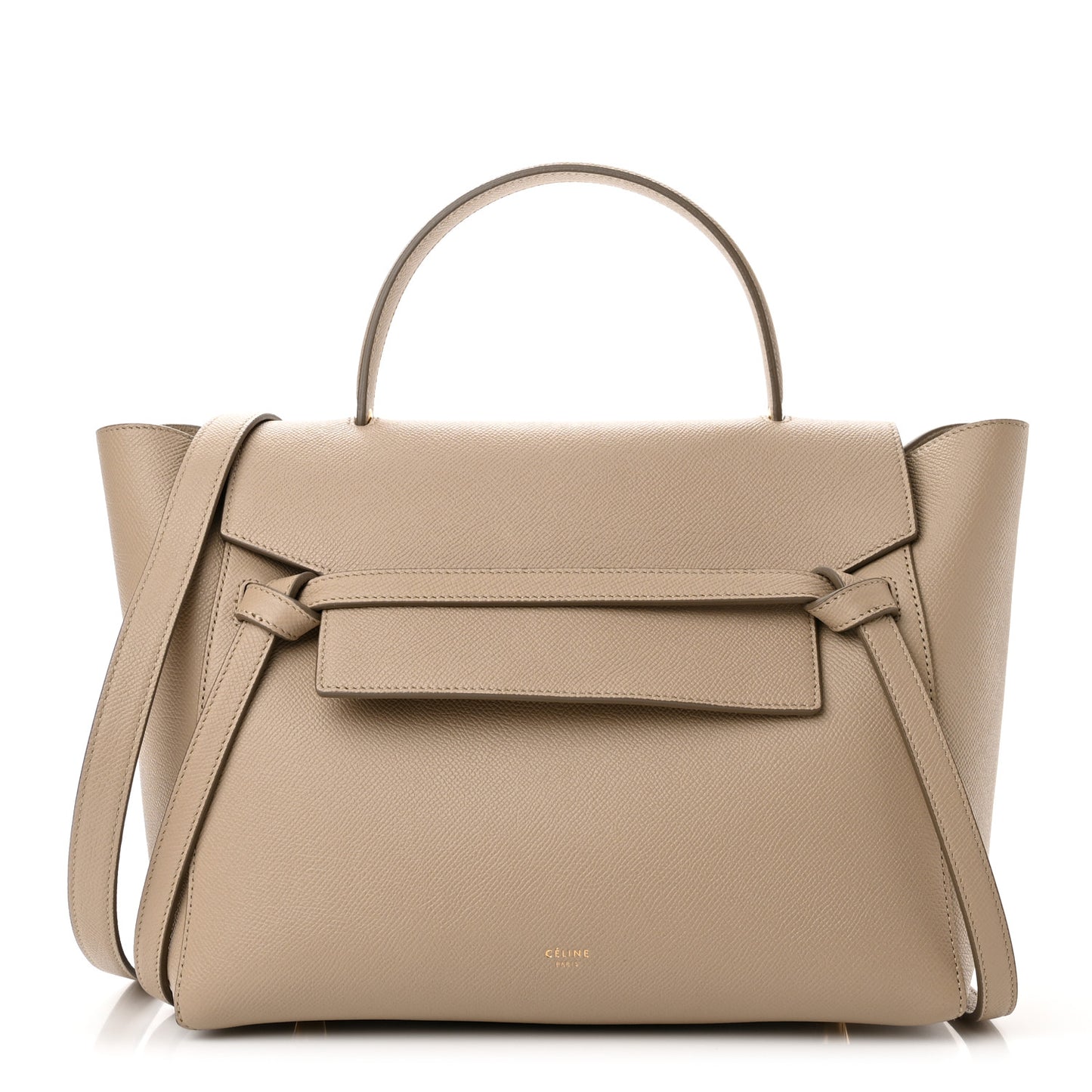 Grained Calfskin Mini Belt Bag Light Taupe
