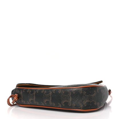 Celine Triomphe Canvas Triangle Crossbody Bag Tan 4 of 8