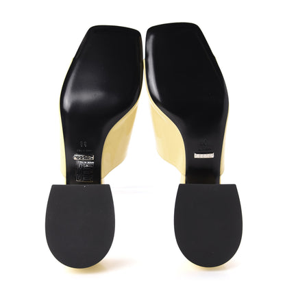 Gucci Patent Lexi Horsebit Mid-Heel Slide Sandals 38 Burro 5 of 10