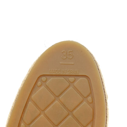 Chanel Lambskin CC Espadrilles 35 Black White Dark Grey 6 of 9