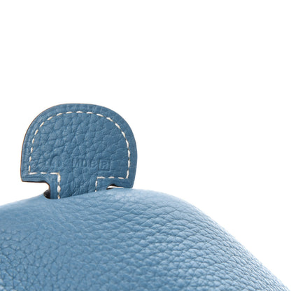 Hermes Taurillon Clemence Evelyne III GM Blue Jean 11 of 12