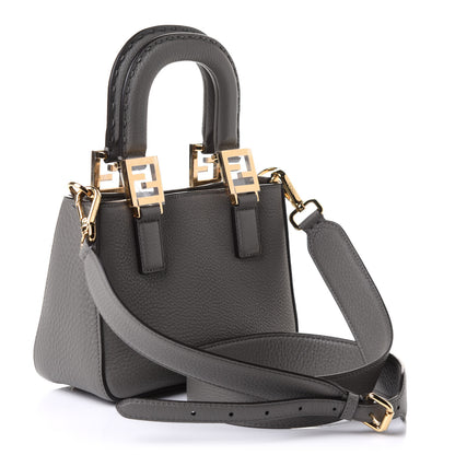 Fendi Cuoio Romano Selleria Mini FF Tote Moon 6 of 13