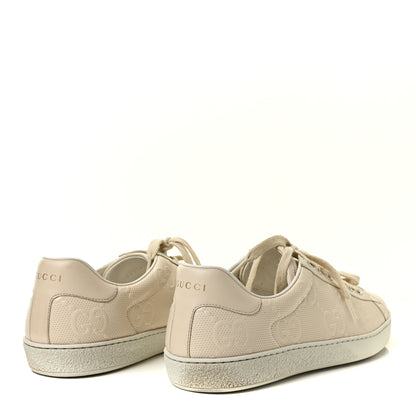 Gucci Calfskin GG Tennis Embossed Mens Ace Sneakers 10.5 Mystic White 4 of 8