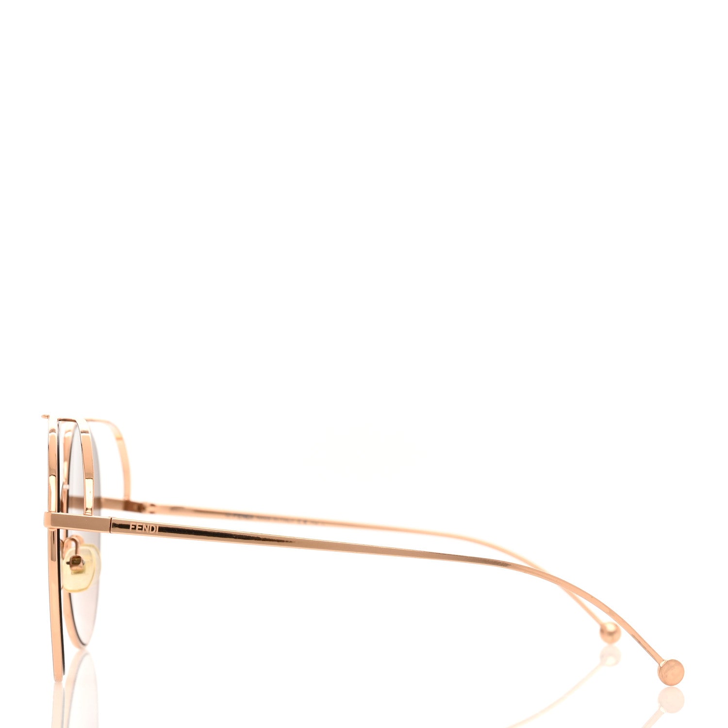 Fendi Metal Aviator Sunglasses FF0286/S Gold 3 of 7