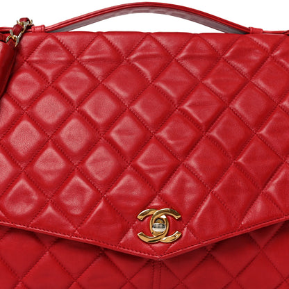 Chanel Lambskin Quilted Single Flap Red 8 of 11
