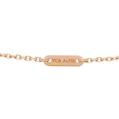 Van Cleef & Arpels 18K Rose Gold Carnelian Sweet Alhambra Heart Pendant Necklace 4 of 6