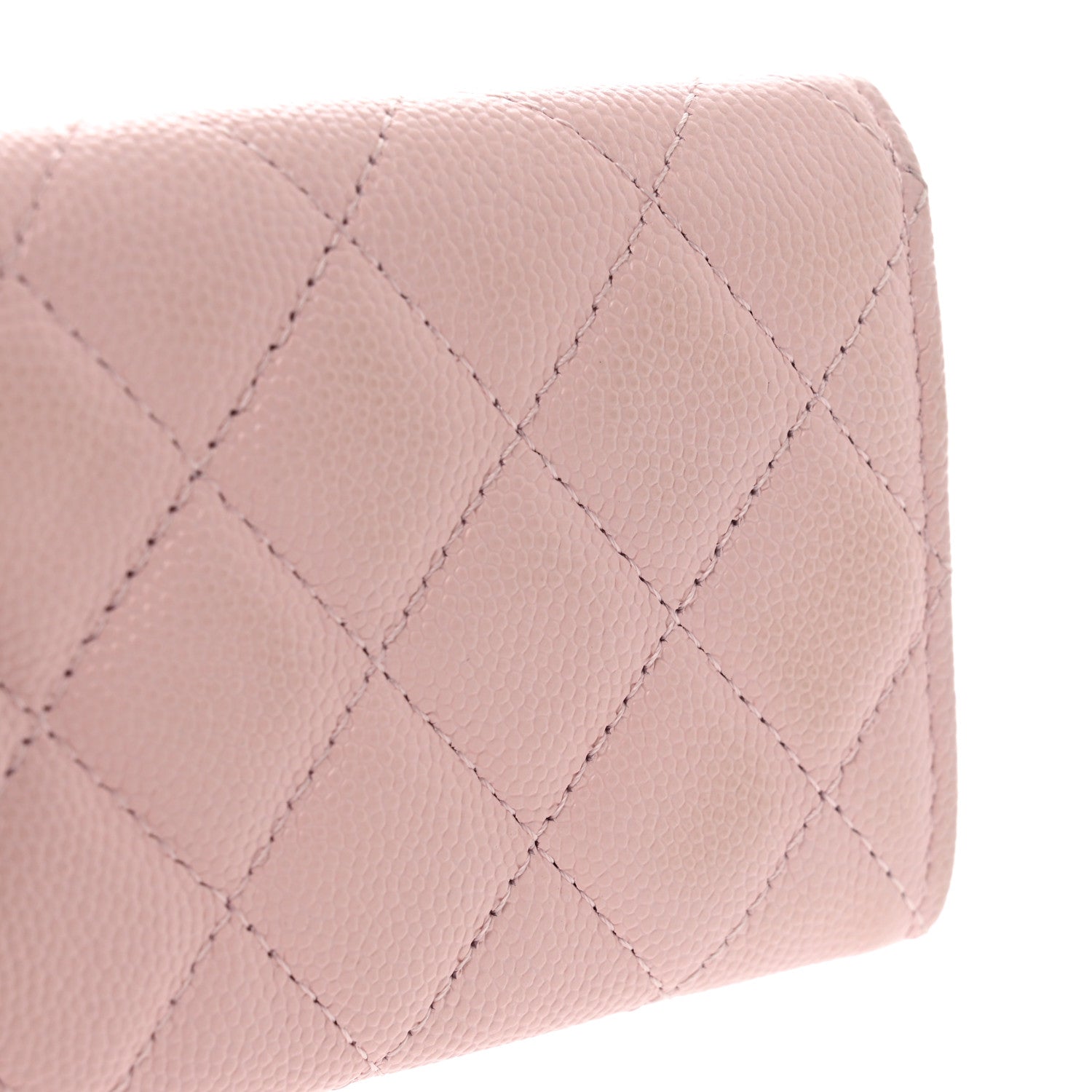 Chanel Caviar Quilted Crystal CC Flap Card Holder Pink 9 of 10