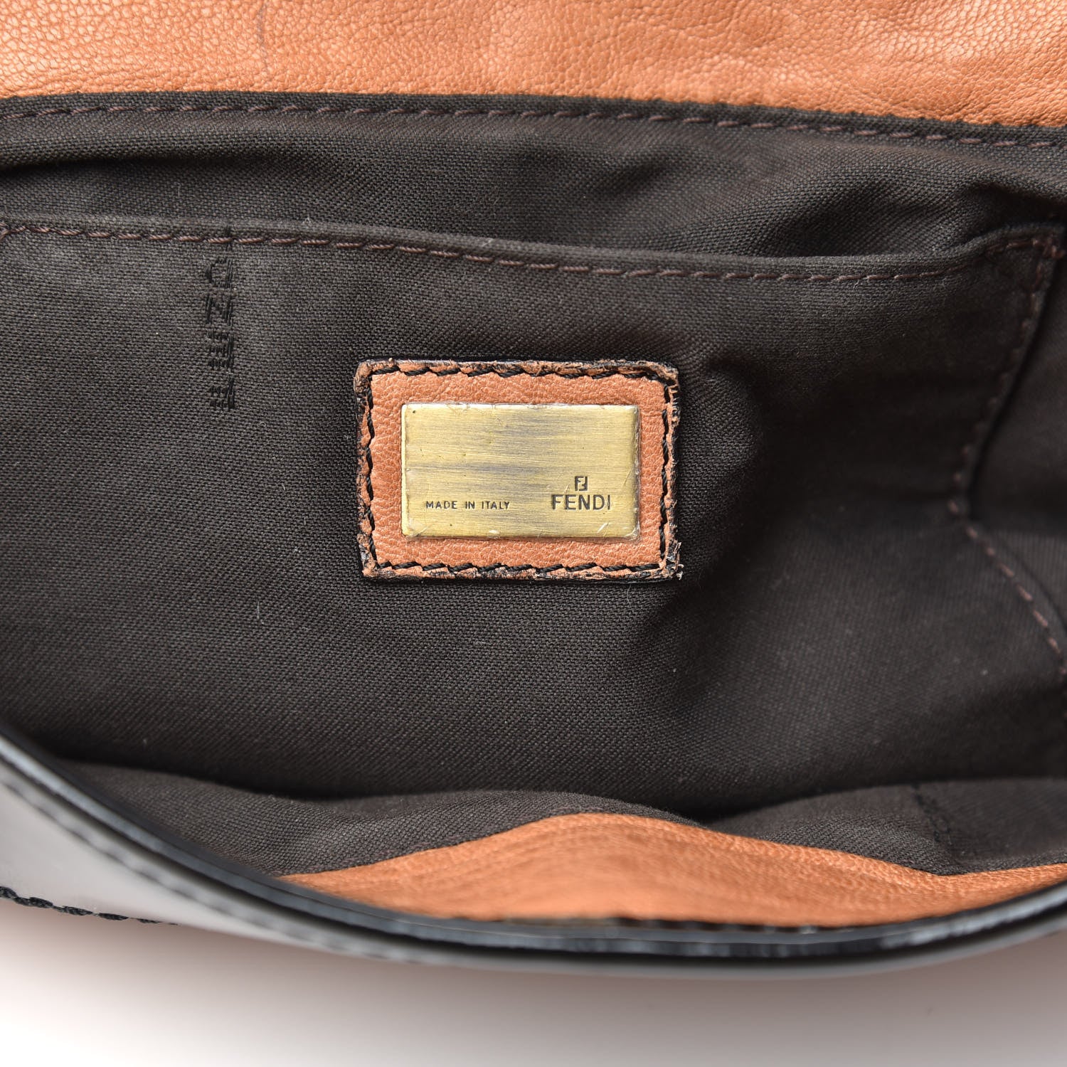 Fendi Nappa Patent B Bag Osso Black 6 of 15