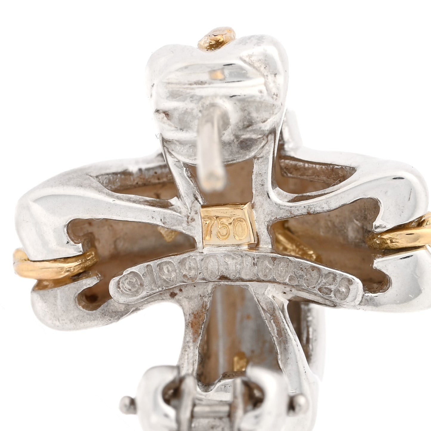 Sterling Silver 18K Yellow Gold Signature X Earrings