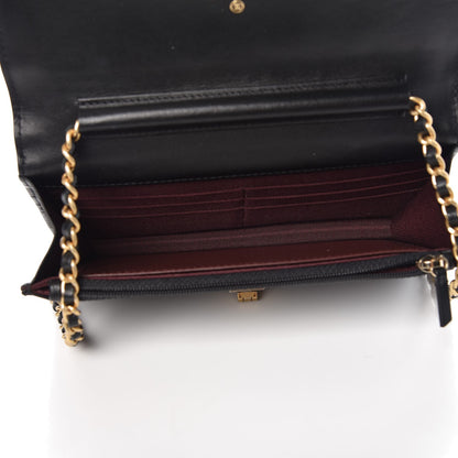 Chanel Aged Calfskin Quilted Reissue Wallet On Chain WOC Black 5 of 9