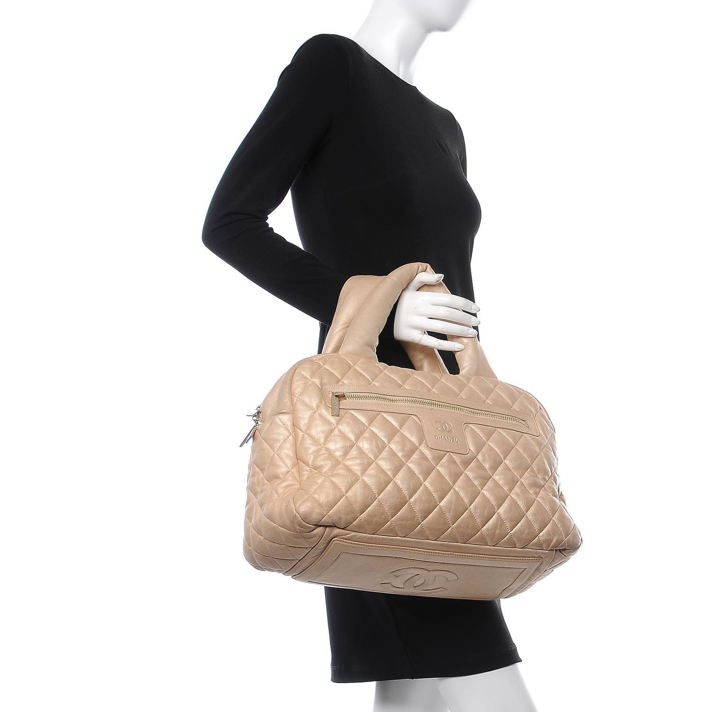Lambskin Coco Cocoon Bowler Light Gold