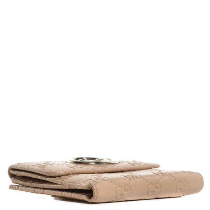 Gucci Guccissima Interlocking G French Flap Wallet Beige 4 of 9