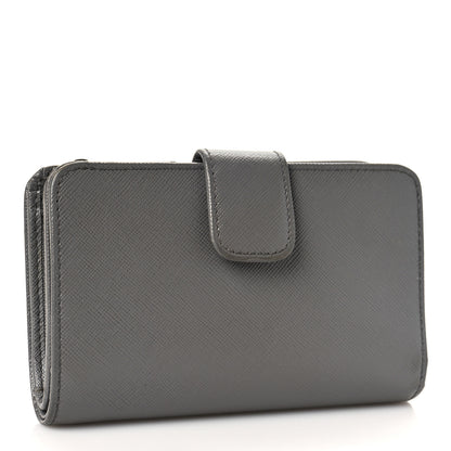 Prada Saffiano Metal Compact Wallet Marmo 3 of 11