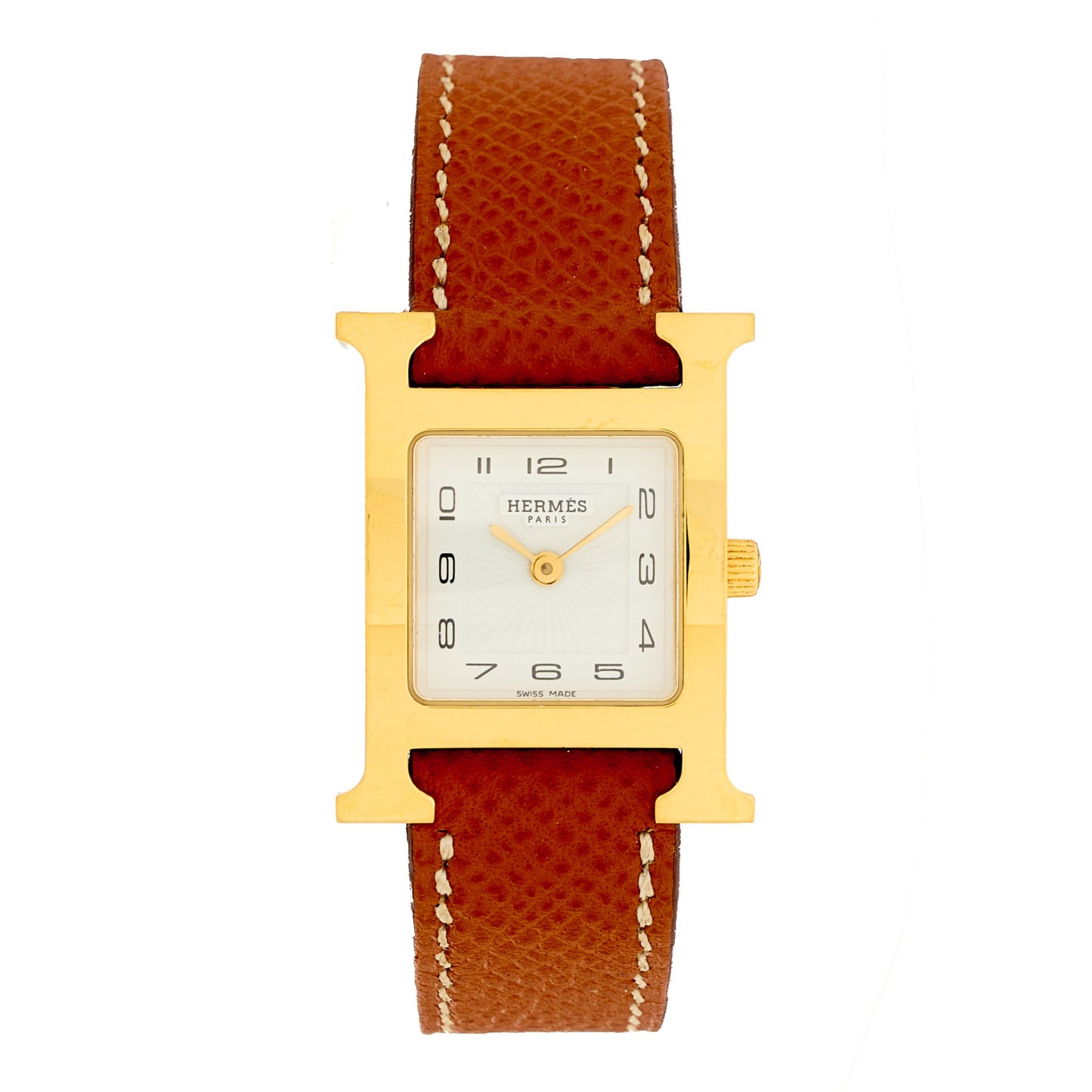 Stainless Steel Epsom 21mm Heure H Hour Quartz Watch Gold