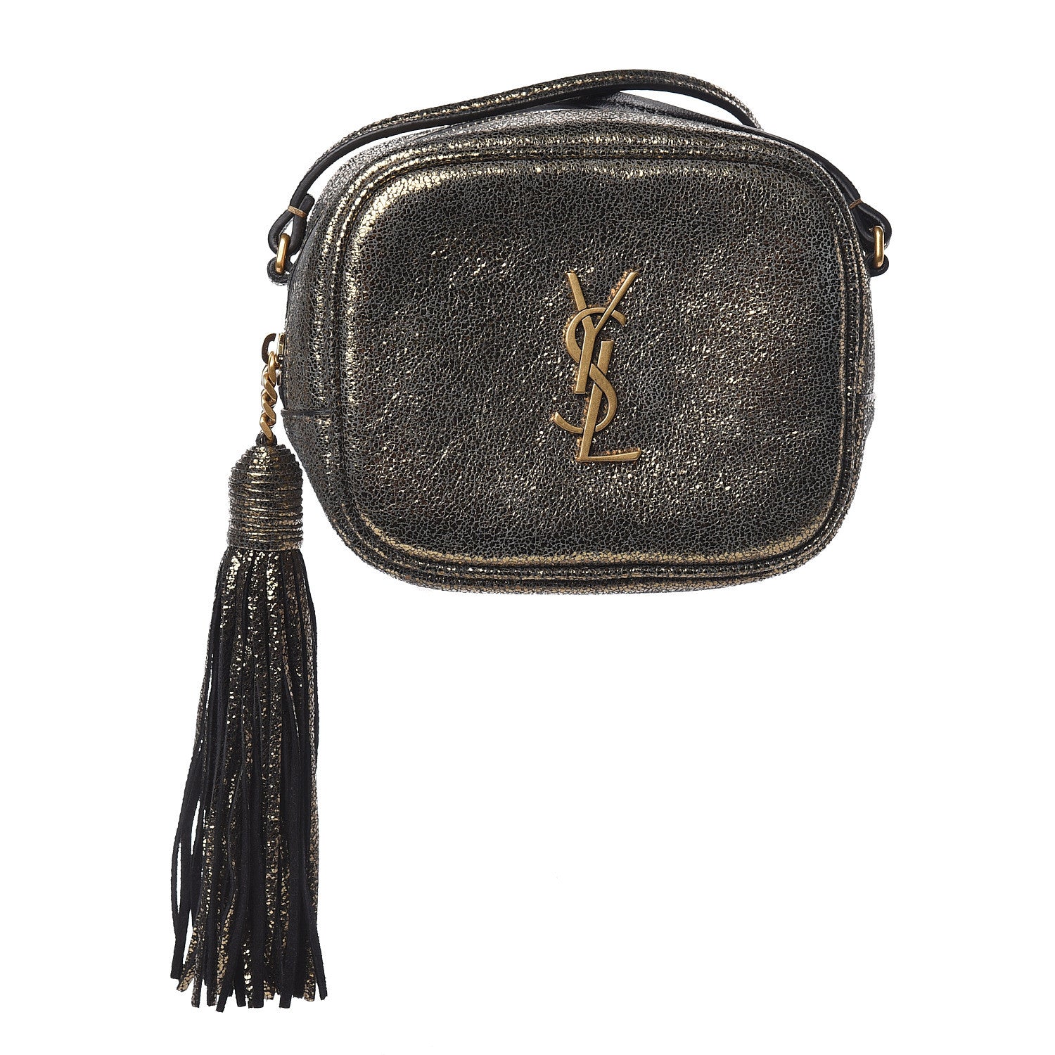 Saint Laurent Lame Nappa Star 3D Monogram Blogger Bag Moss 1 of 10