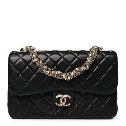 Chanel Lambskin Quilted Medium Westminster Pearl Flap Black 1 of 10