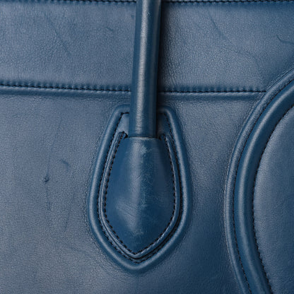 Celine Nappa Calfskin Medium Phantom Luggage Metallic Blue 14 of 21