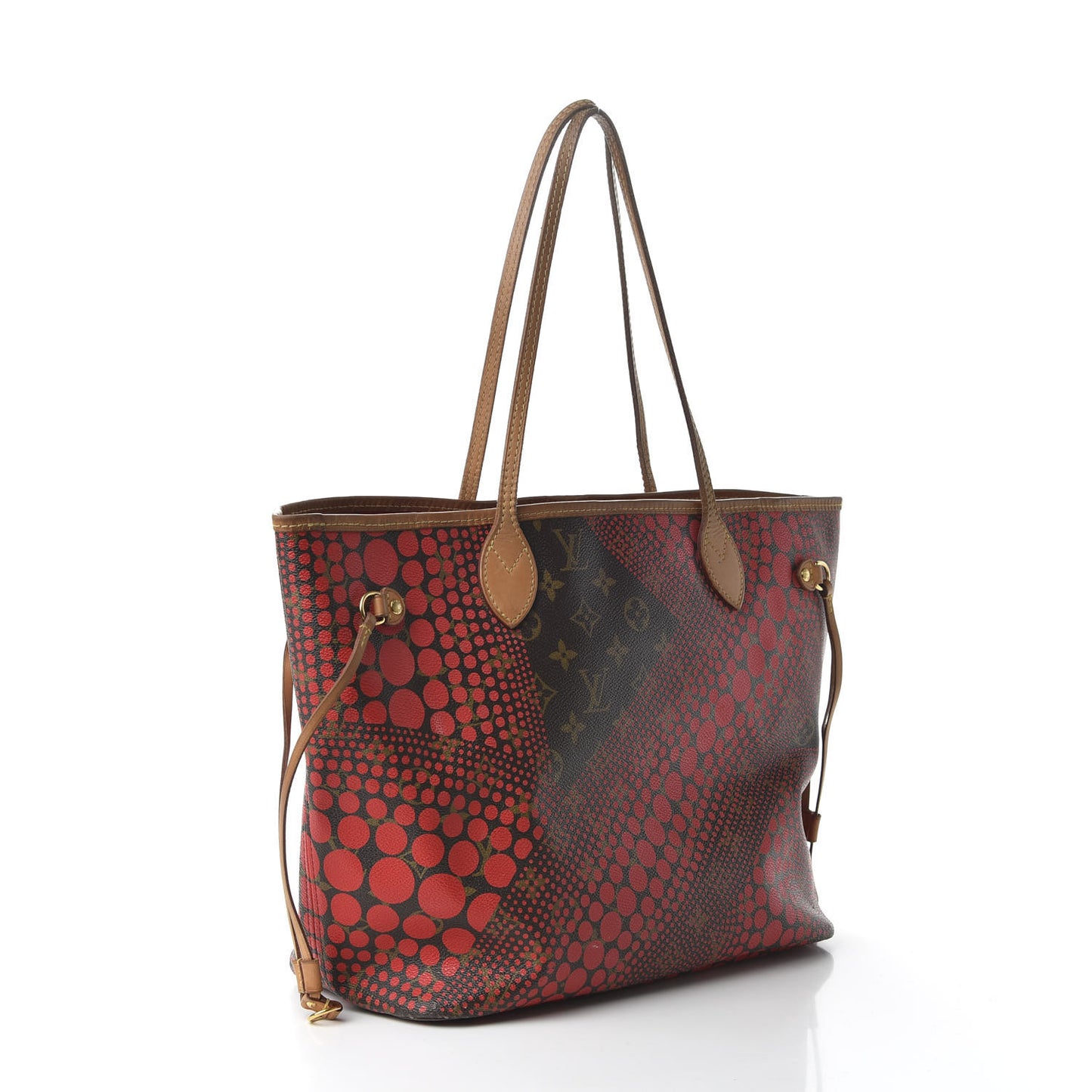 Monogram Kusama Waves Neverfull MM Red