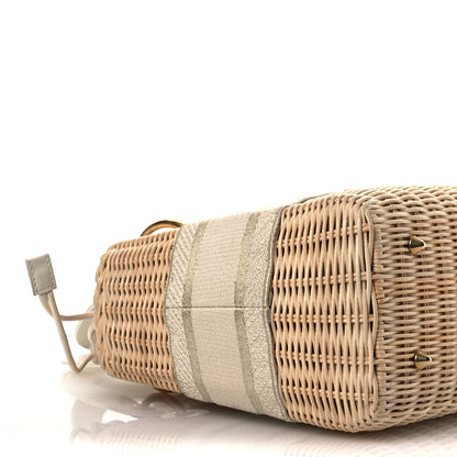 Christian Dior Wicker Oblique Medium Lady Dior Bag Beige 10 of 15
