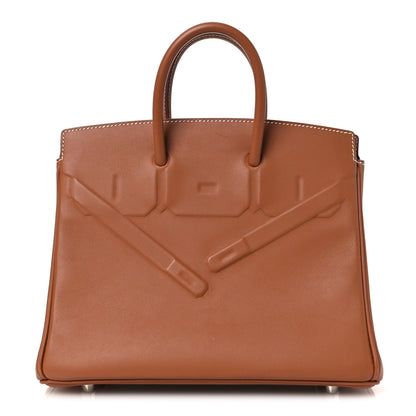 Hermes Swift Birkin Shadow 25 Gold 1 of 12