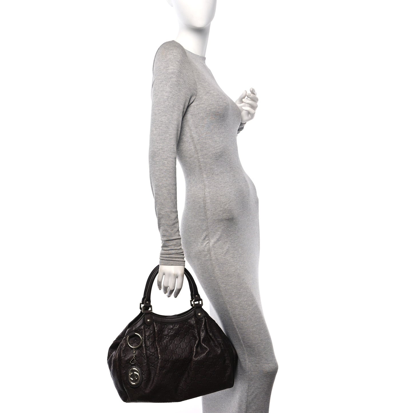 Guccissima Medium Sukey Tote Brown