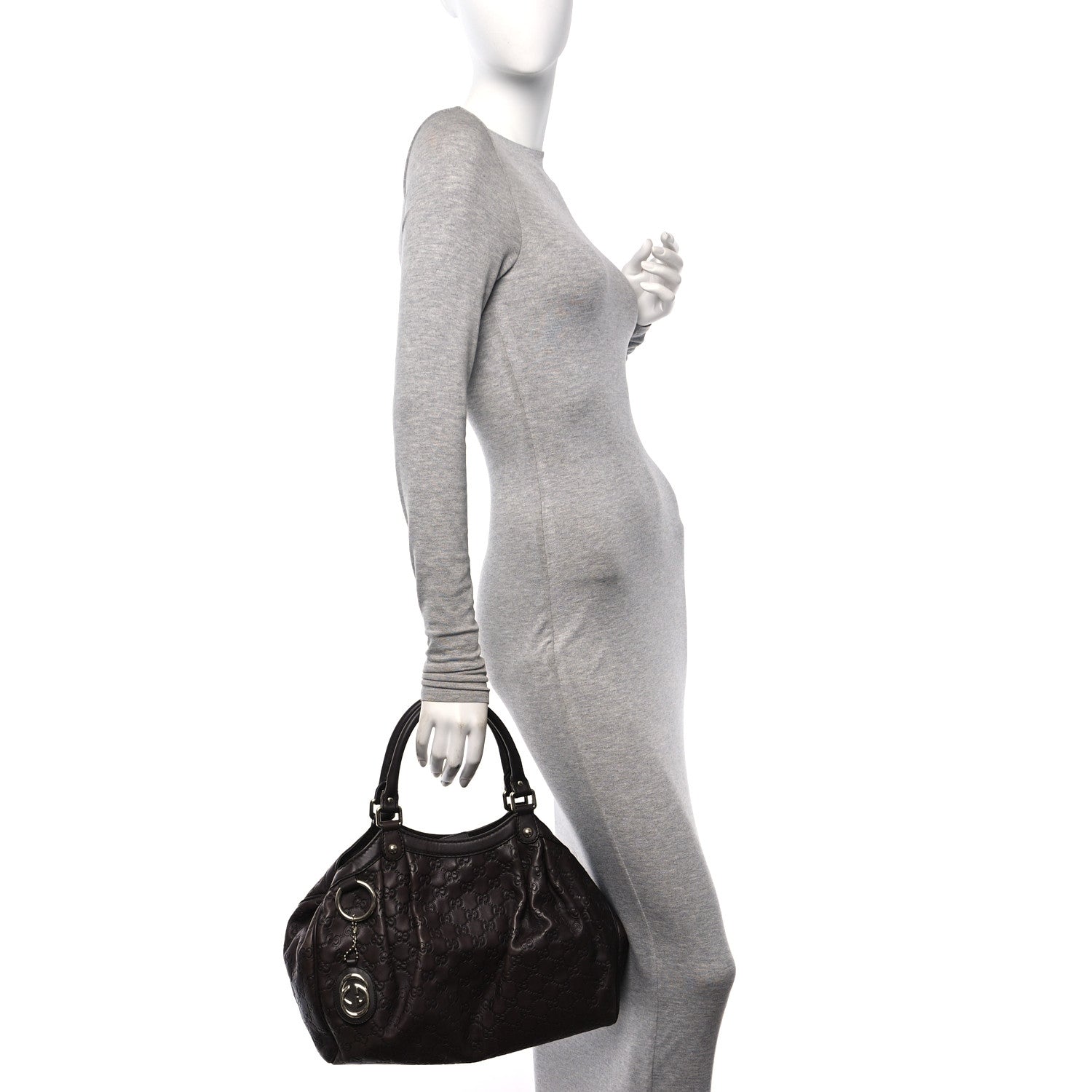 Gucci Guccissima Medium Sukey Tote Brown 2 of 12