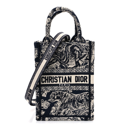 Christian Dior Oblique Mini Book Tote Phone Bag Blue 1 of 9