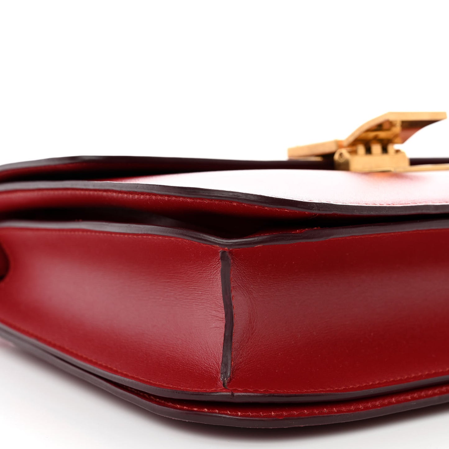 Box Calfskin Medium Classic Box Flap Bag Red