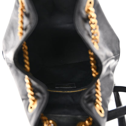 Saint Laurent Lambskin Matelasse Monogram Joe Backpack Black 5 of 9