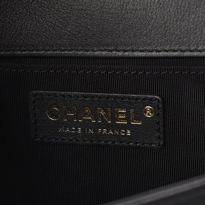 Chanel Lambskin Quilted Medium Boy Flap Black 6 of 10