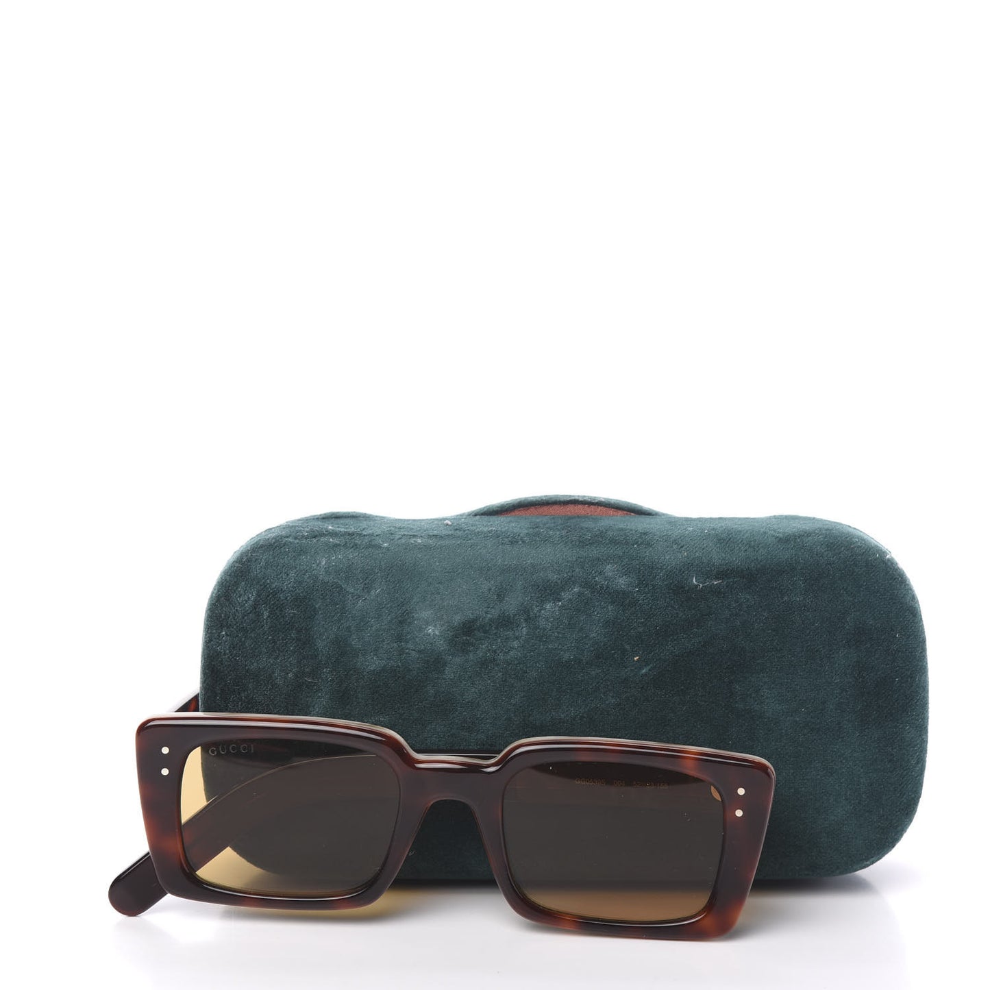 Acetate Rectangular Frame Sunglasses GG0539S Havana