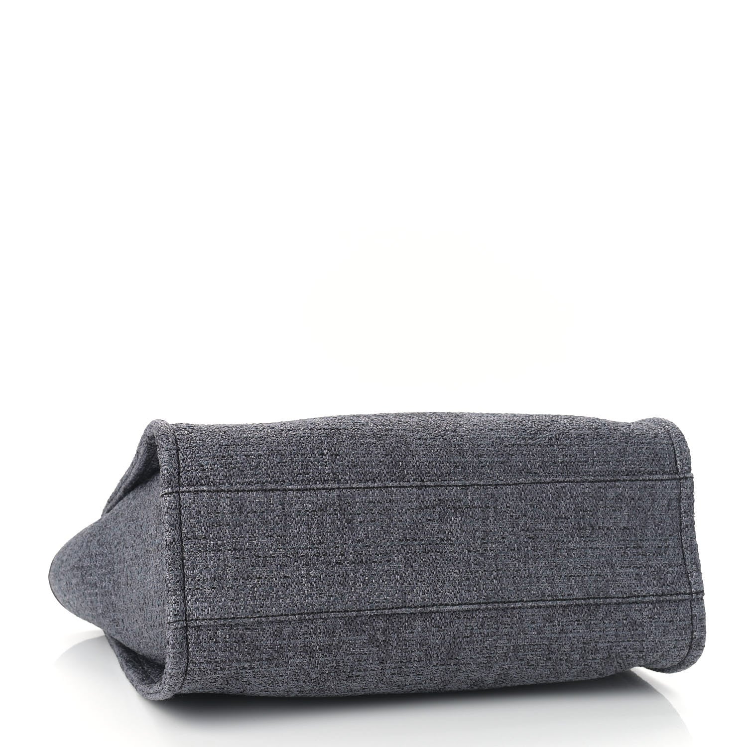 Chanel Lurex Boucle Small Deauville Tote Grey 4 of 9