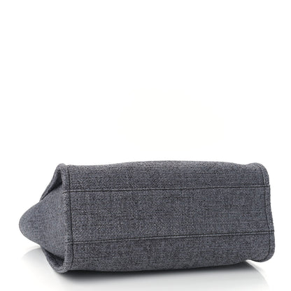Chanel Lurex Boucle Small Deauville Tote Grey 4 of 9