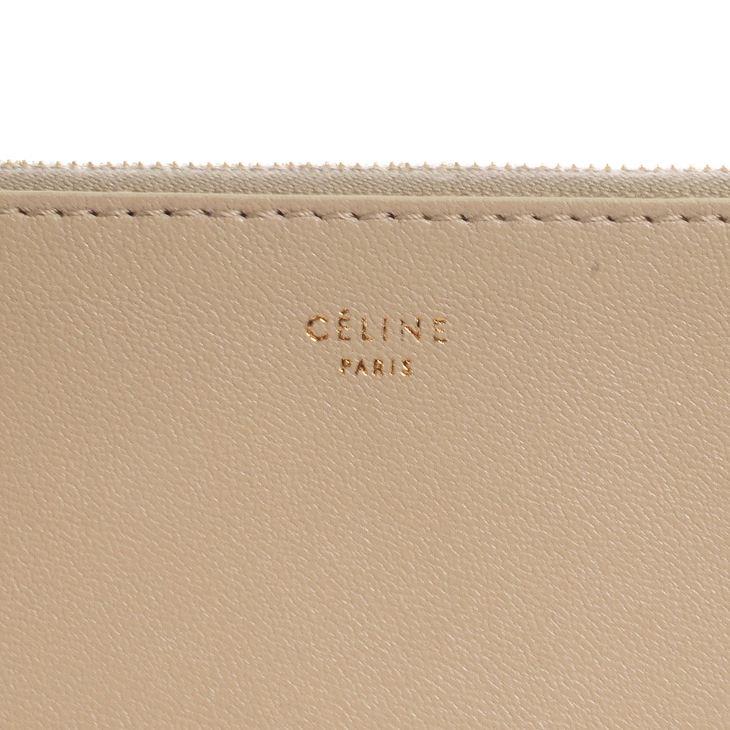 Lambskin Bi-Color Solo Clutch Pouch Beige Butter