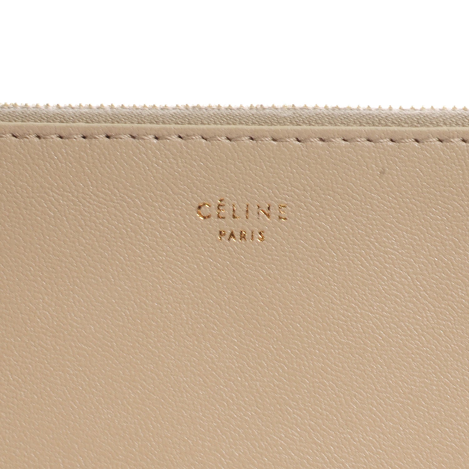 Celine Lambskin Bi-Color Solo Clutch Pouch Beige Butter 5 of 8