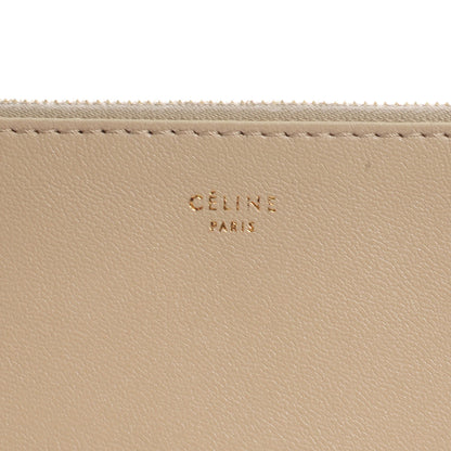 Celine Lambskin Bi-Color Solo Clutch Pouch Beige Butter 5 of 8