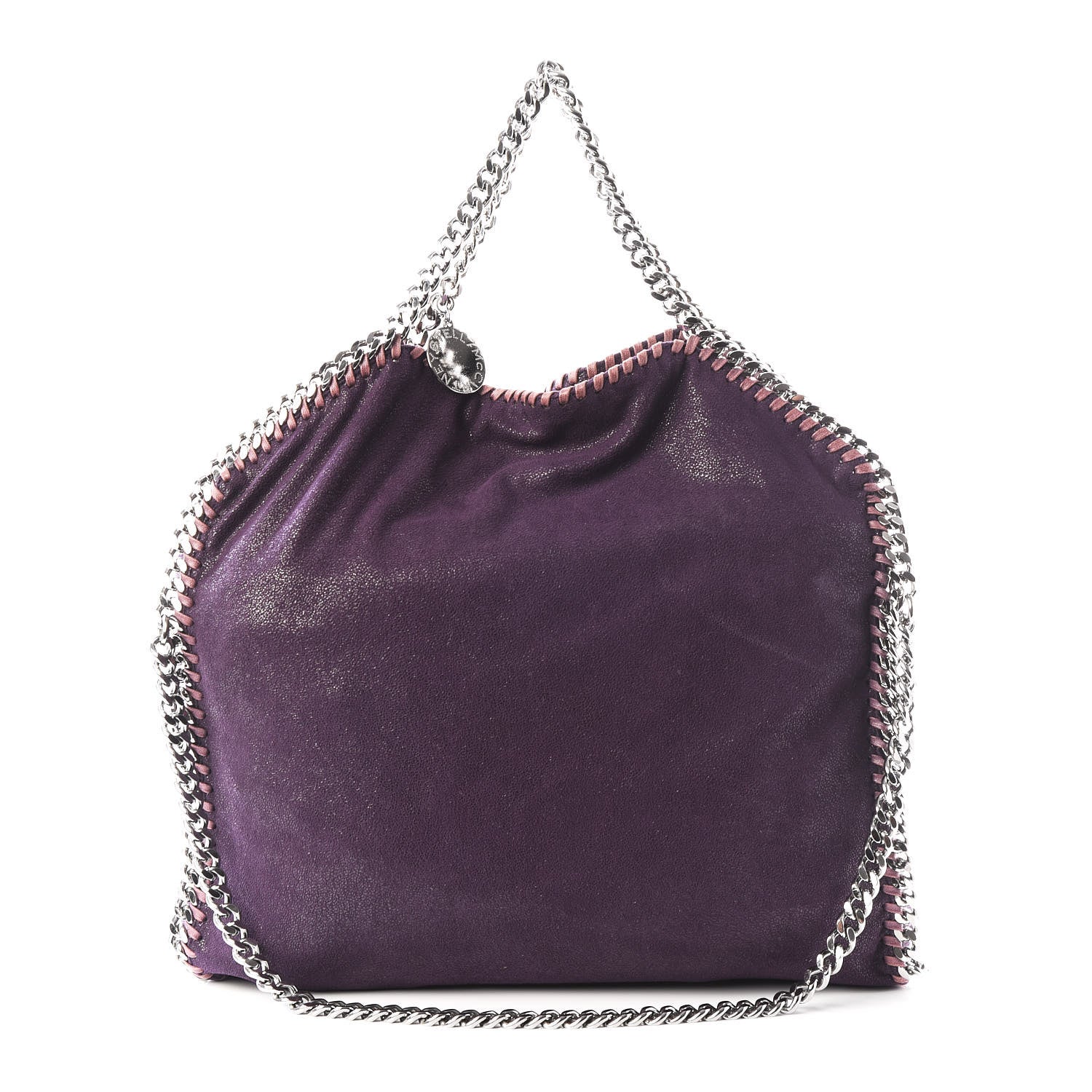 Stella McCartney Shaggy Deer Small Falabella Fold Over Tote Purple 1 of 8