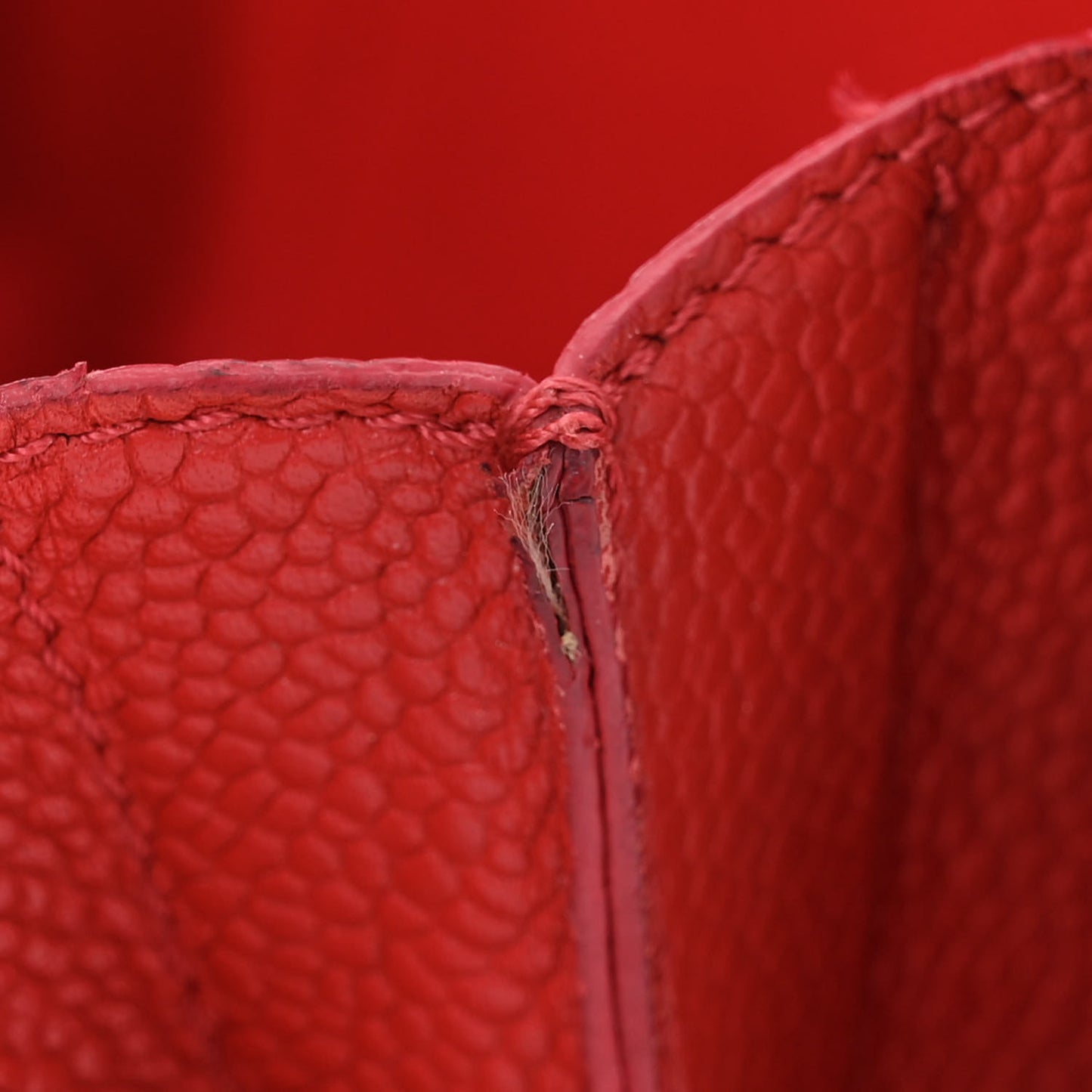 Caviar Quilted Small Camera Case Red